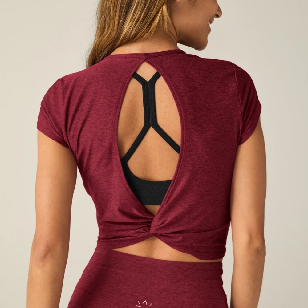 Beyond Yoga Featherweight Let Go Twist Back - Bordeux Heather - Picture 3 of 4